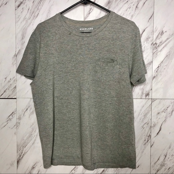Everlane Other - 3/$60 Everlane Gray Slit Pocket SS Cotton Shirt L